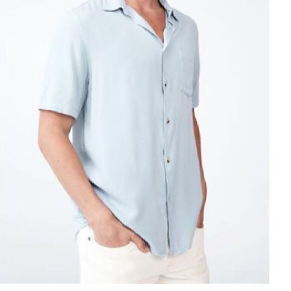 New Cotton on Men's Cuban Short
Sleeve Shirt size M color Blue Fog - Picture 4 of 4